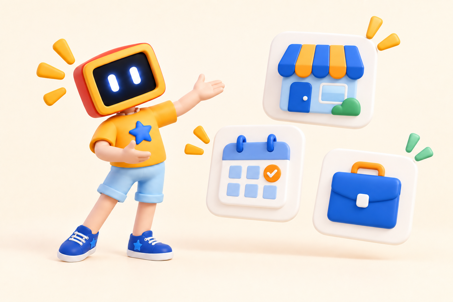 Botify mascot helping different service businesses